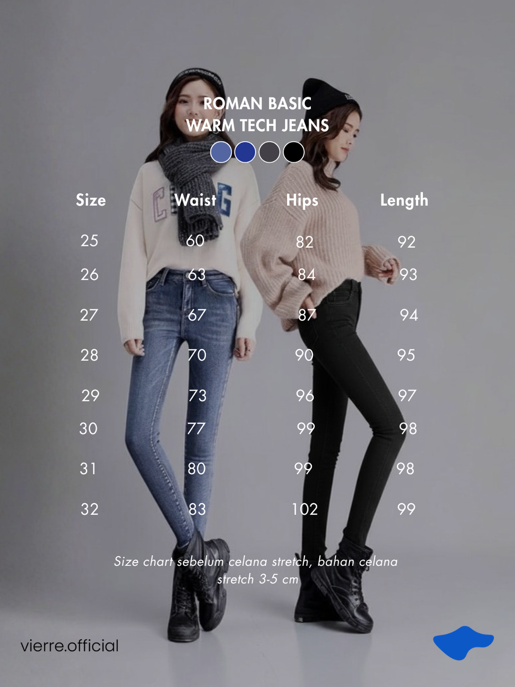 WOMAN - Roman Basic Jeans - Warm Tech