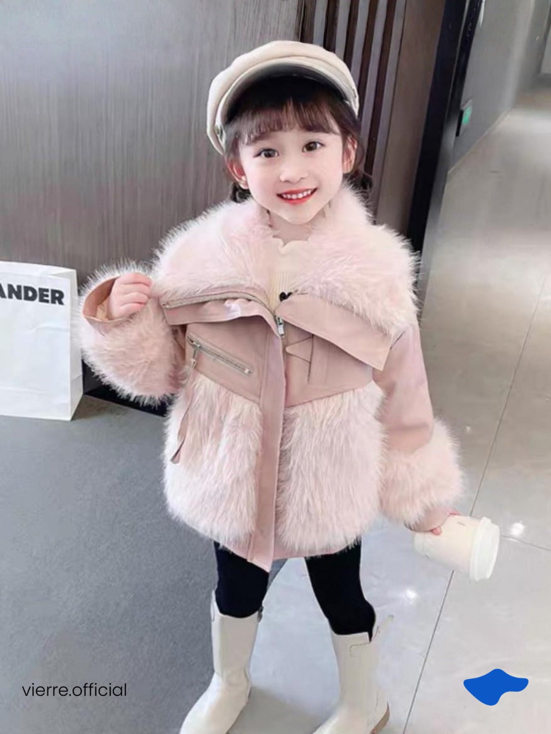 KIDS - Coco Leather Fur Coat