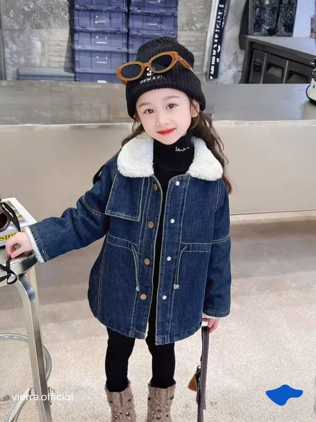 KIDS - Dola Denim Coat Warm Tech