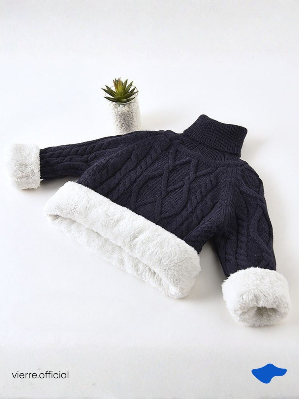 KIDS - Donald High Collar Knit Warm Tech Sweater
