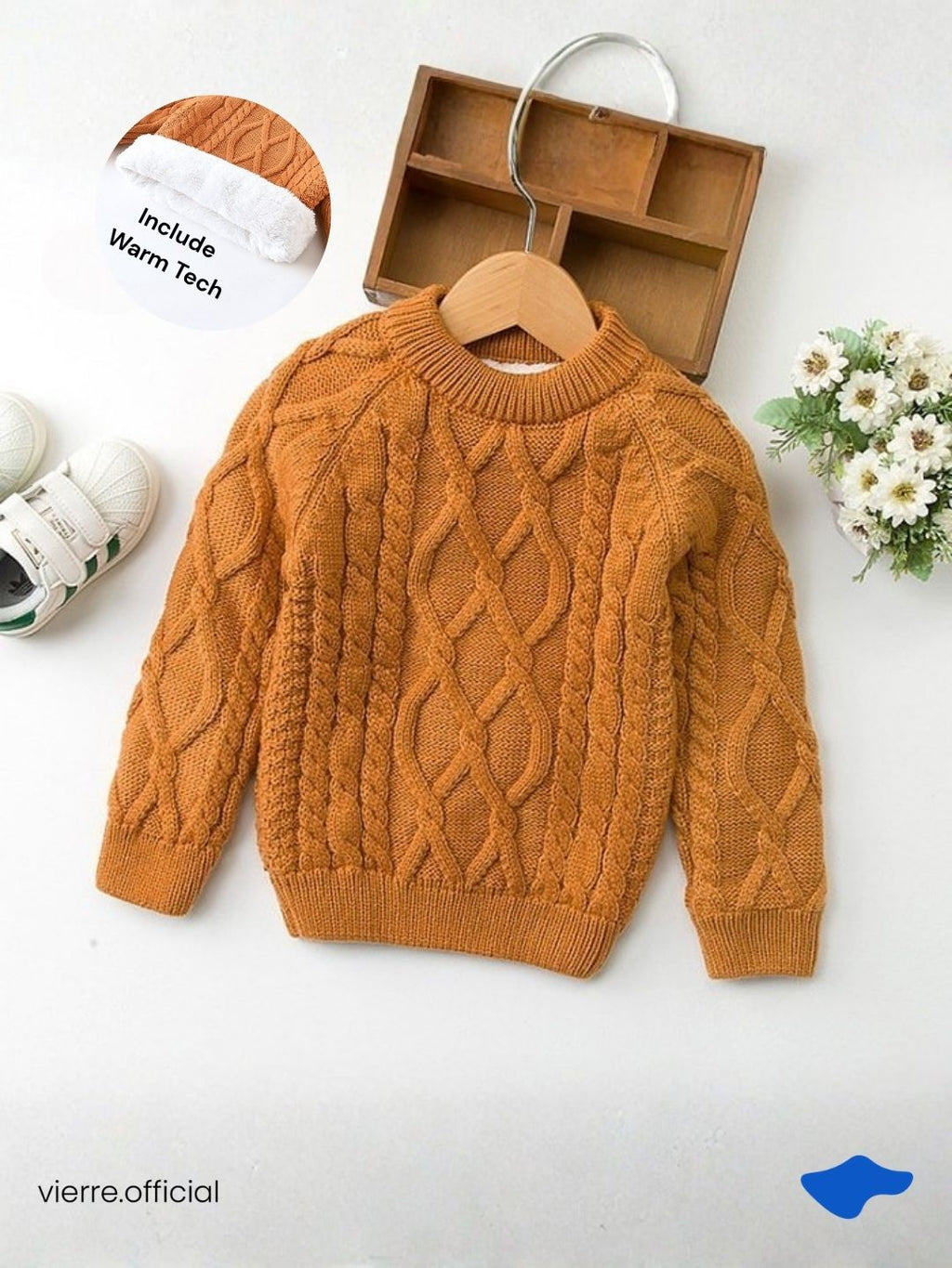 KIDS - Donald Mid Collar Knit Warm Tech Sweater