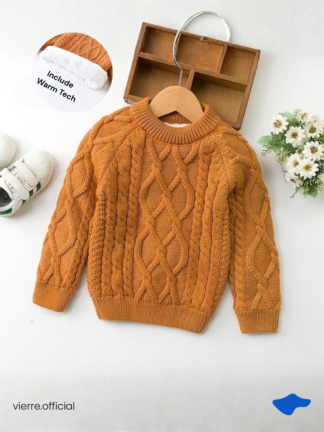 KIDS - Donald Mid Collar Knit Warm Tech Sweater