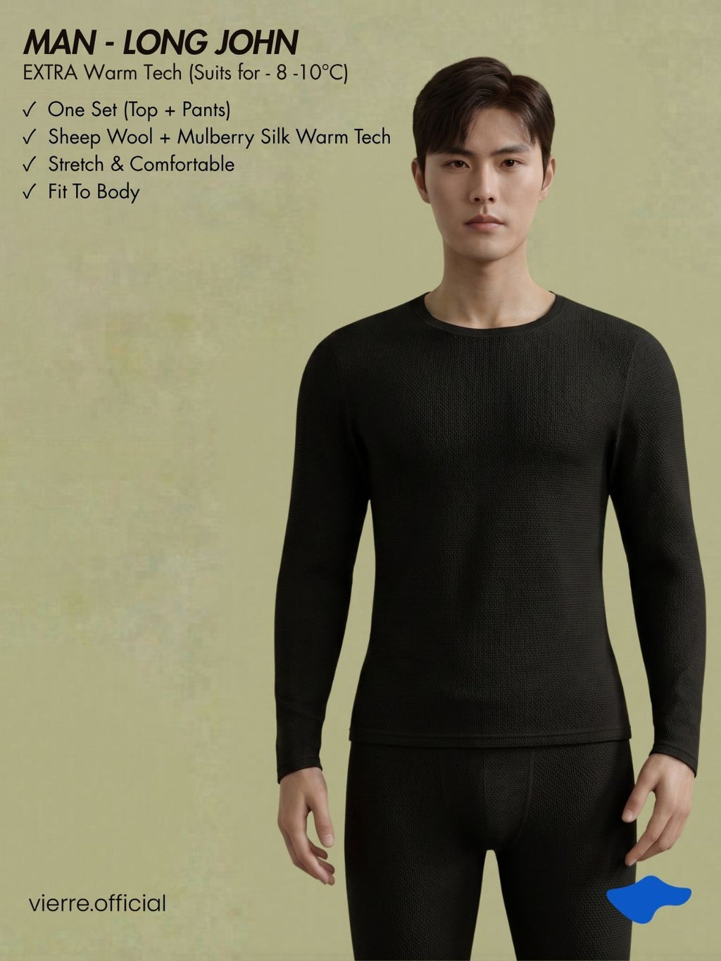 WOMAN / MAN - EXTRA Warm Tech Longjohn (SUITS FOR - 8 ~ 8°C)