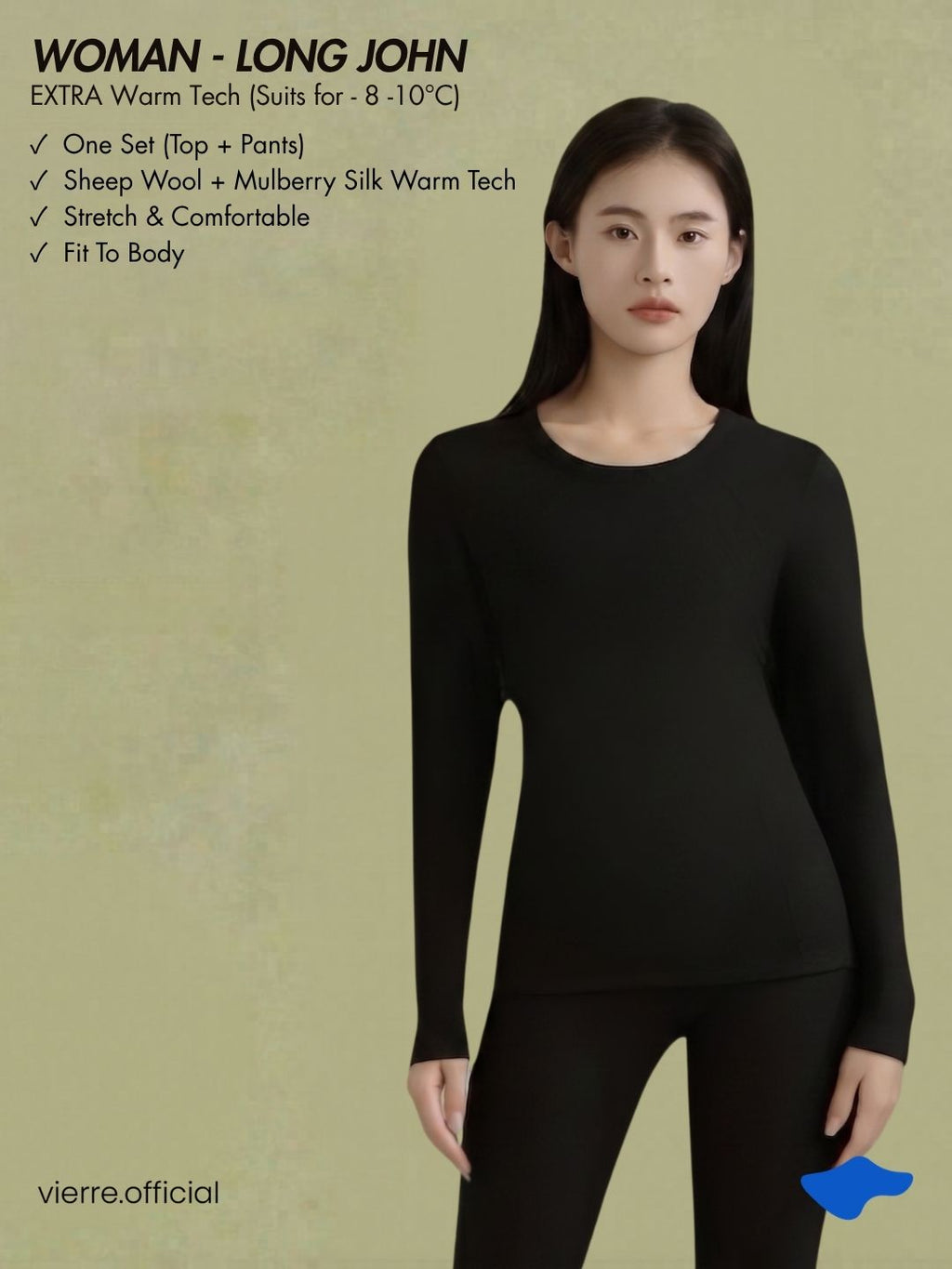 WOMAN / MAN - EXTRA Warm Tech Longjohn (SUITS FOR - 8 ~ 8°C)