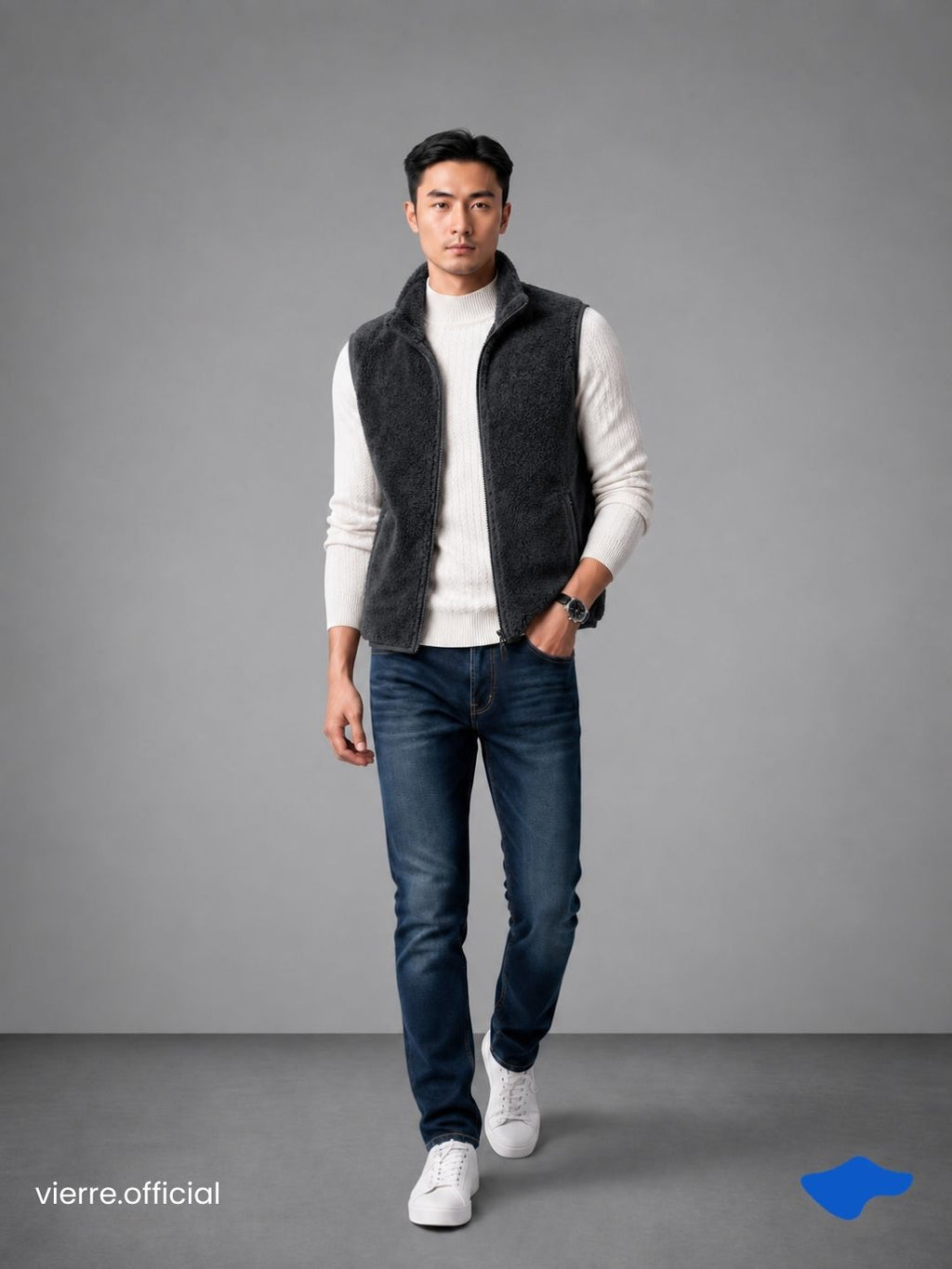 MEN - Jayden Fluffy Fur Vest Warm Tech
