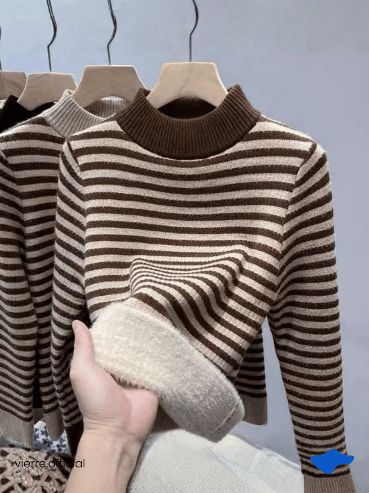 WOMAN - Loewy Stripes Warm Tech Top