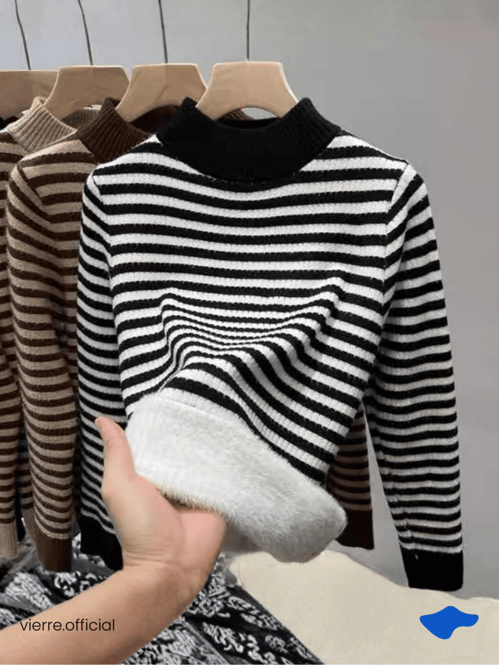 WOMAN - Loewy Stripes Warm Tech Top