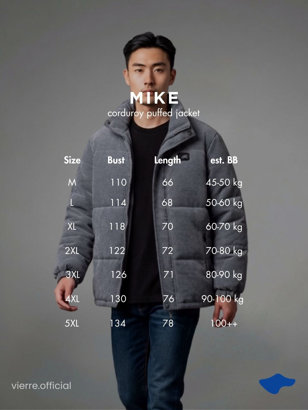 MEN - Mike Corduroy Puffed Jacket