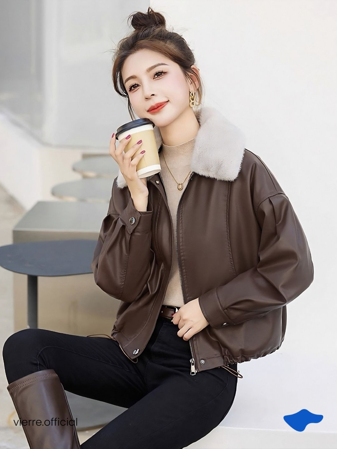 WOMAN - Milary Leather Warm Tech Coat