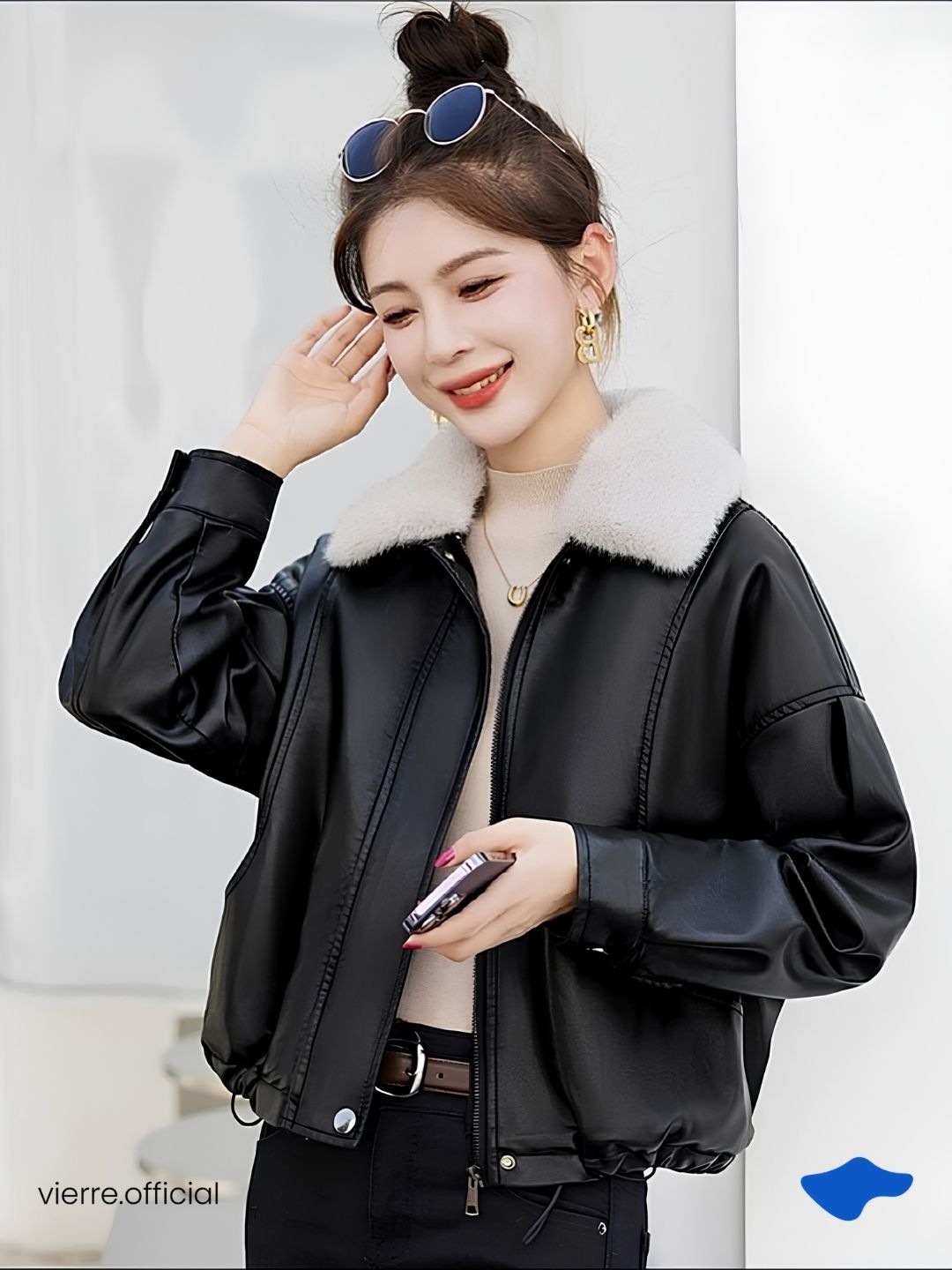 WOMAN - Milary Leather Warm Tech Coat