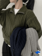 WOMAN - Polo Braided Sweater