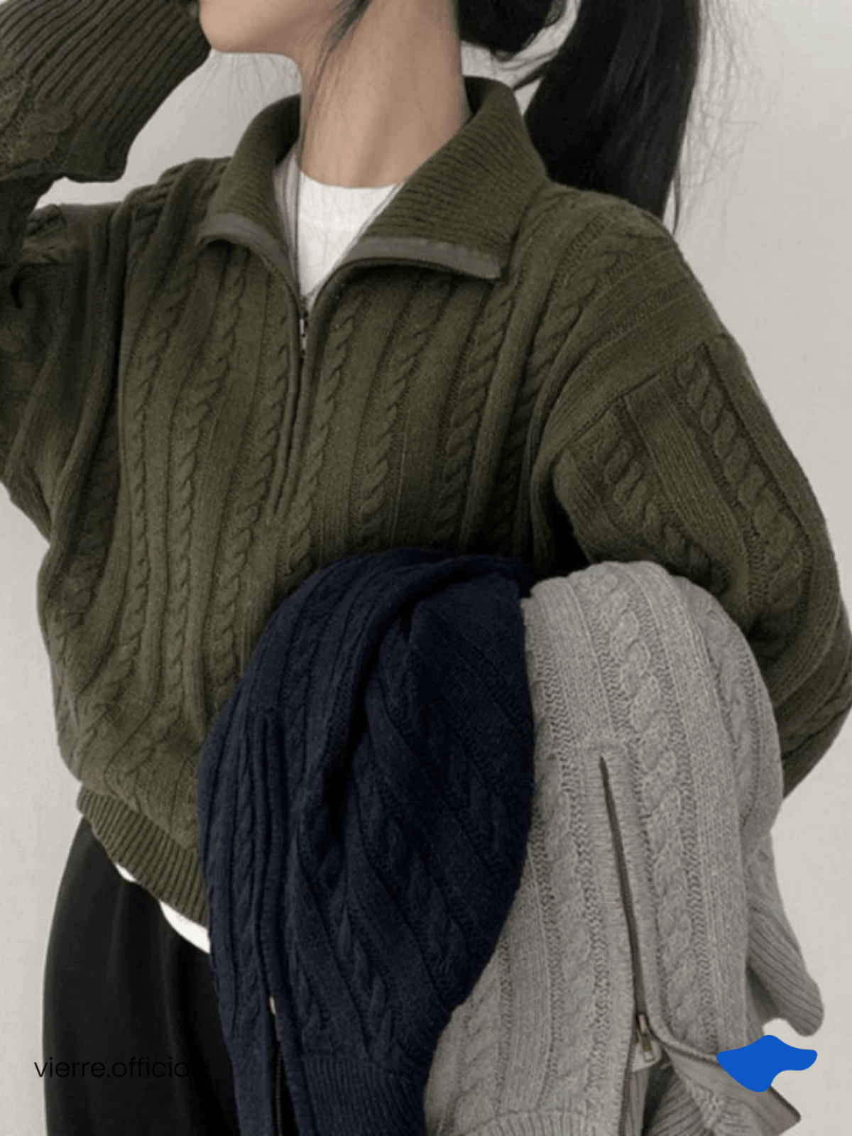 WOMAN - Polo Braided Sweater