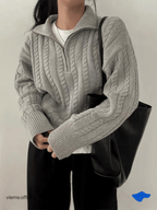 WOMAN - Polo Braided Sweater