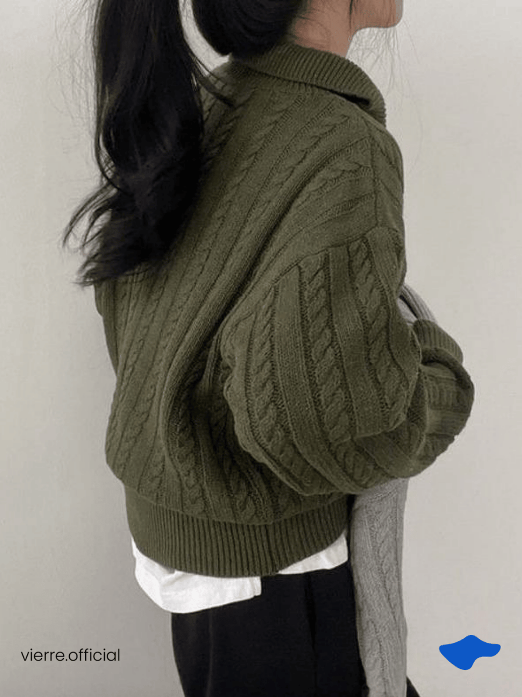 WOMAN - Polo Braided Sweater