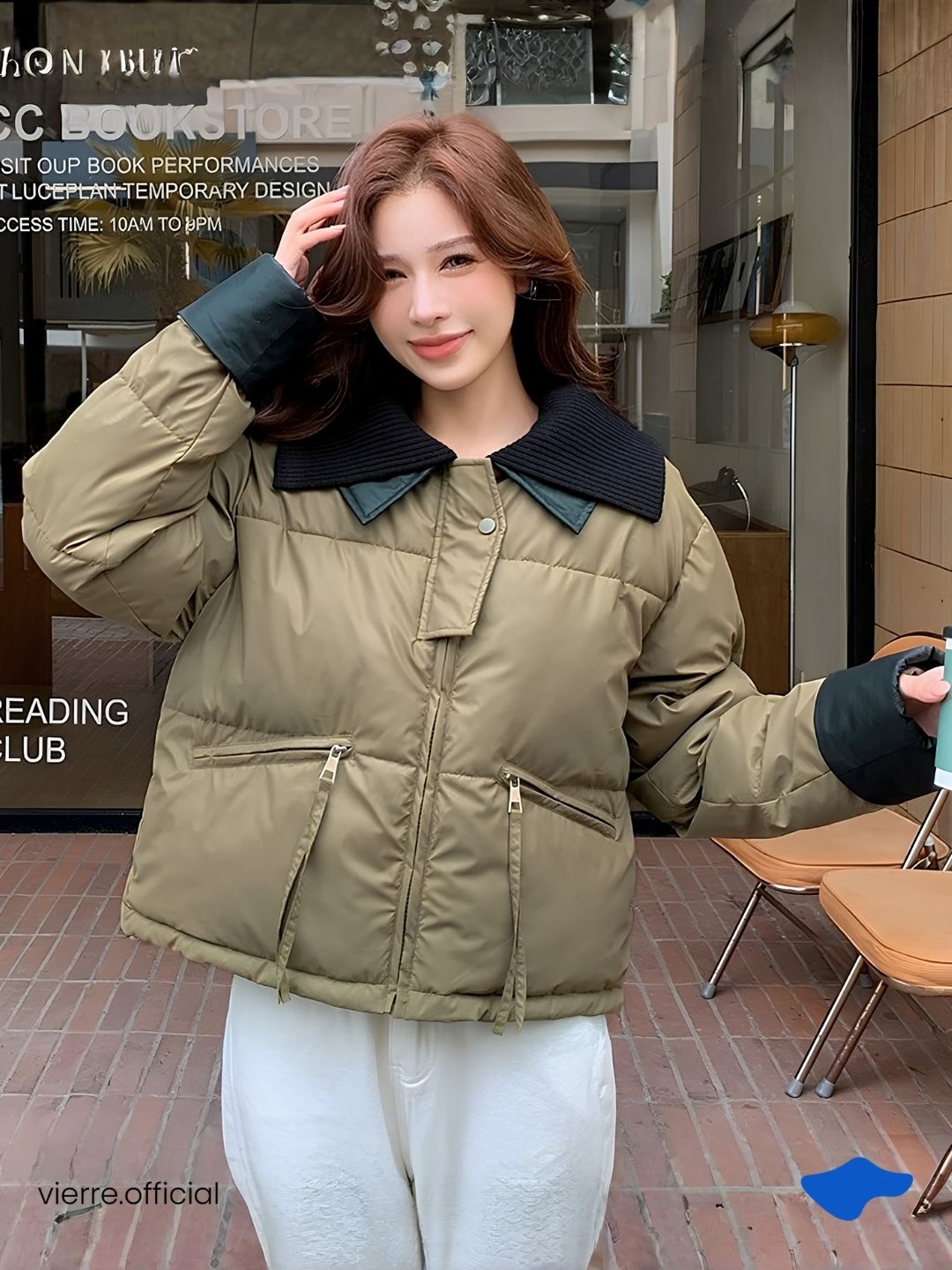 WOMAN - Rose Leather Puff Coat