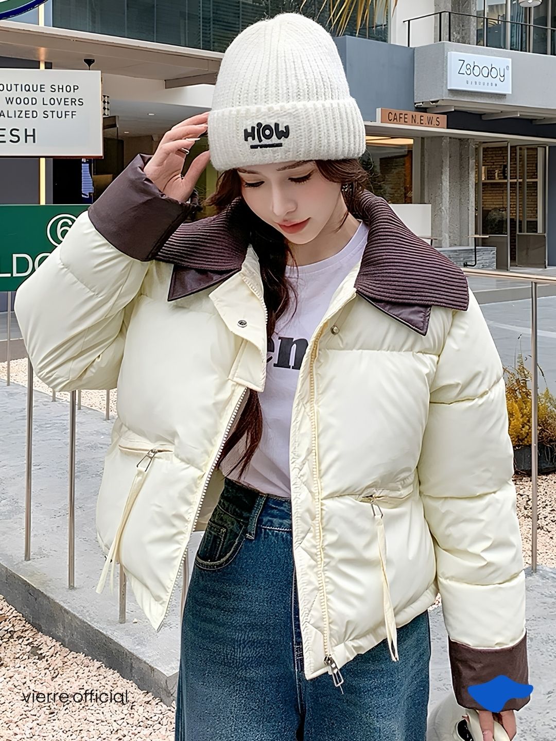 WOMAN - Rose Leather Puff Coat