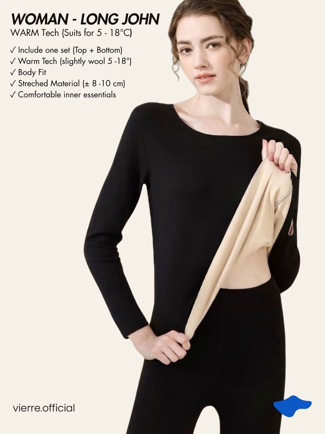 WOMAN / MAN - WARM Tech Longjohn (Suits for 5 - 18°C)