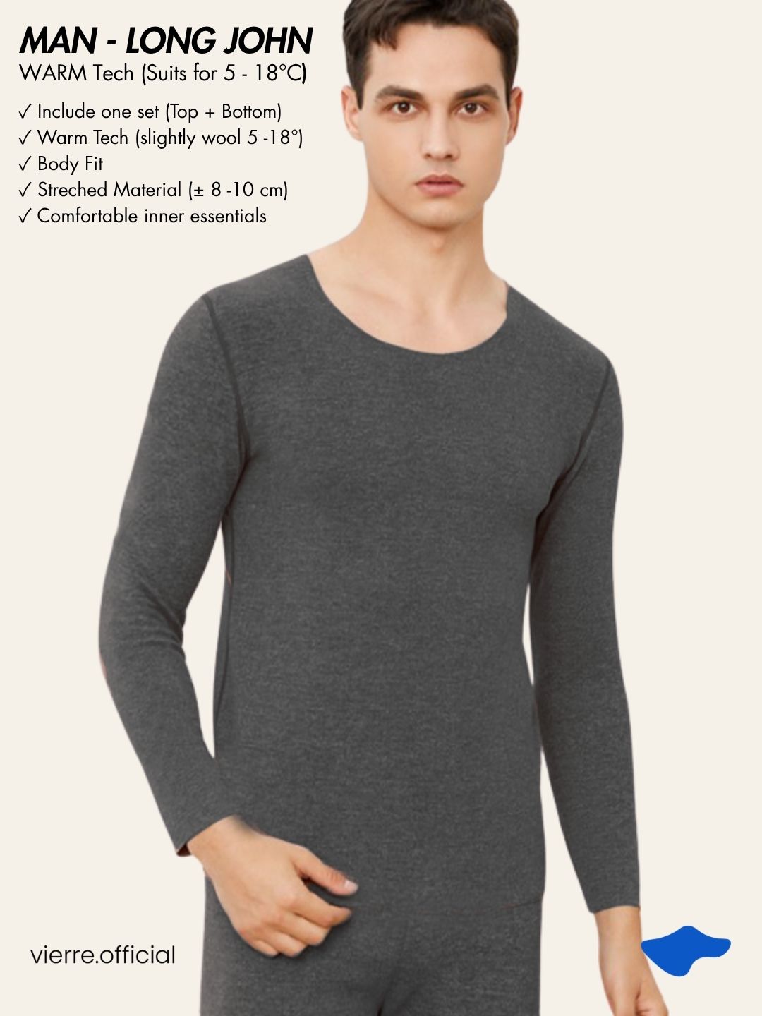 WOMAN / MAN - WARM Tech Longjohn (Suits for 5 - 18°C)