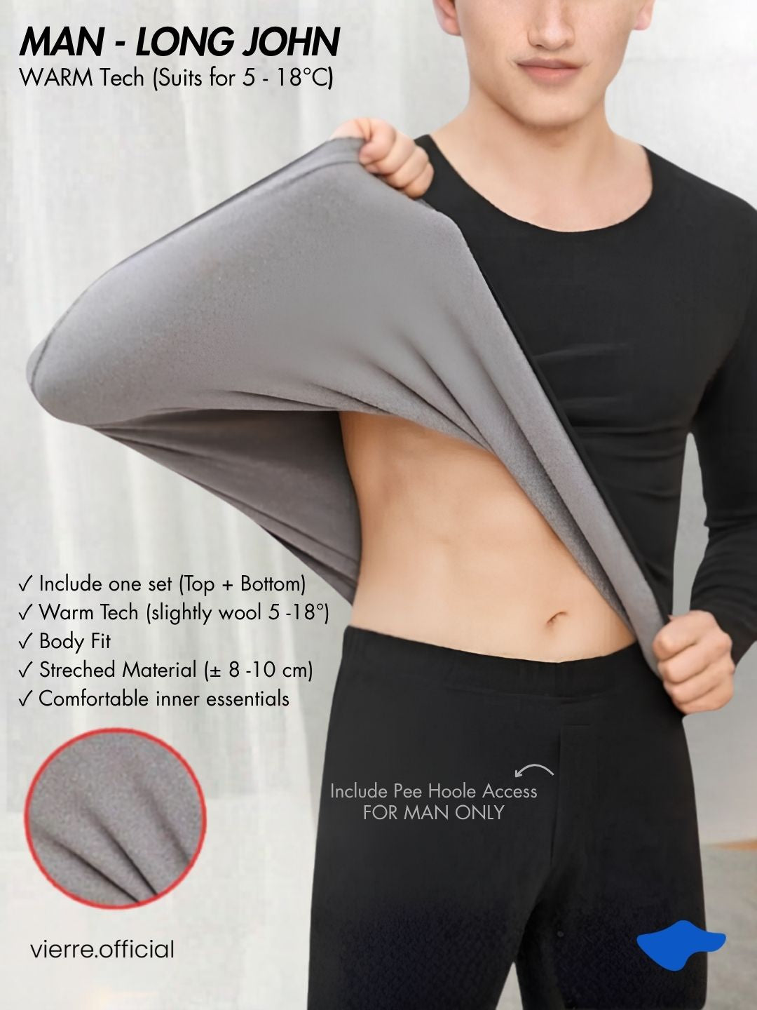 WOMAN / MAN - WARM Tech Longjohn (Suits for 5 - 18°C)