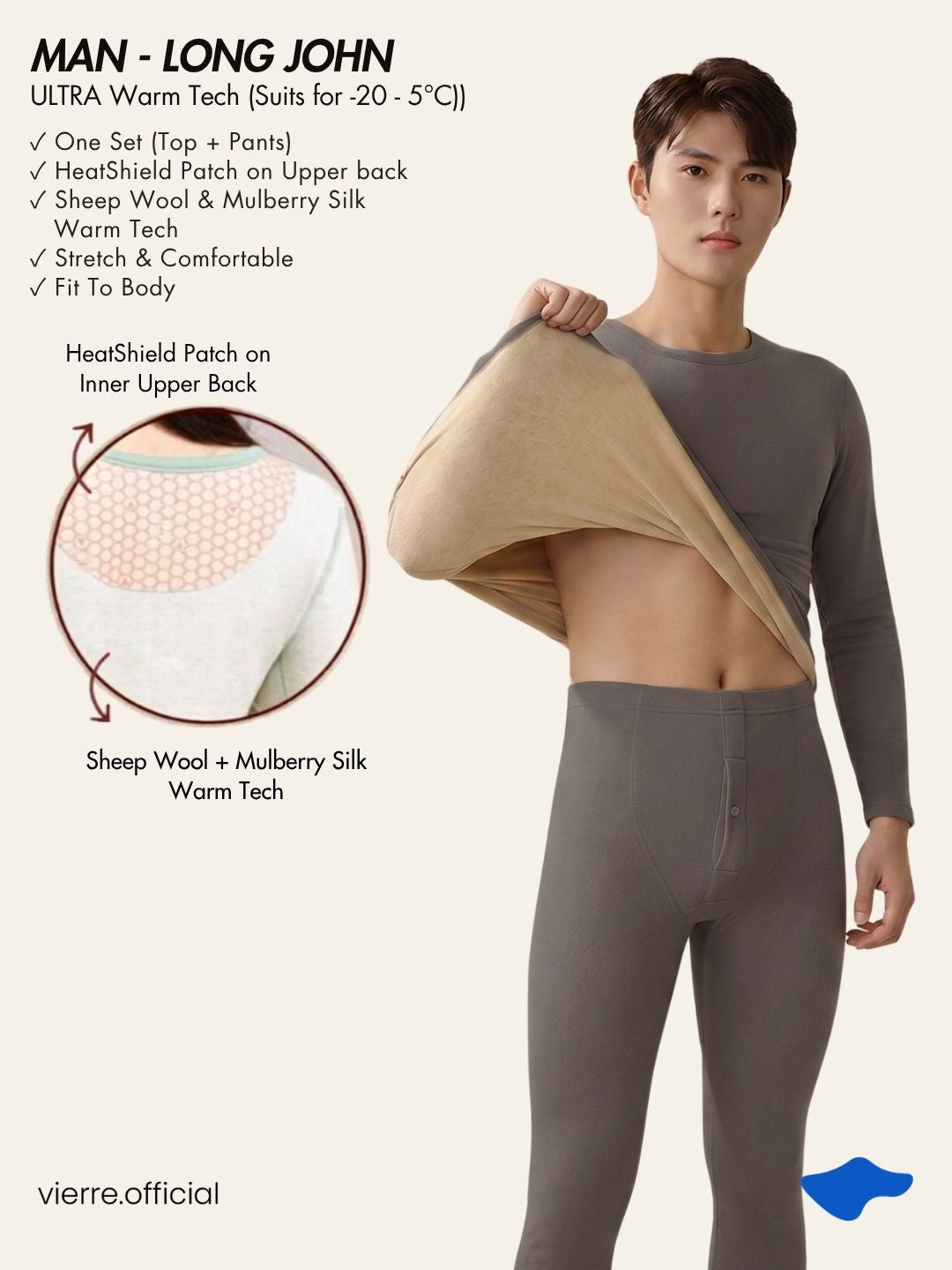 WOMAN / MAN - ULTRA Warm Tech Longjohn (Suits for -20 ~ 5°C)