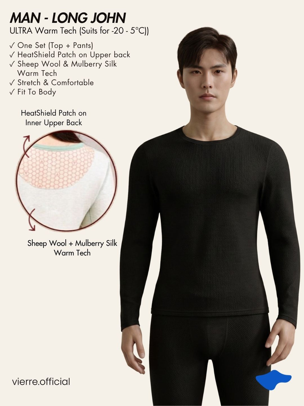 WOMAN / MAN - ULTRA Warm Tech Longjohn (Suits for -20 ~ 5°C)