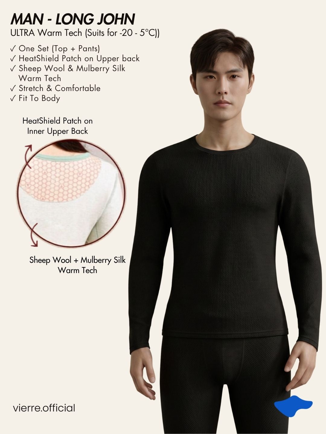 WOMAN / MAN - ULTRA Warm Tech Longjohn (Suits for -20 ~ 5°C)