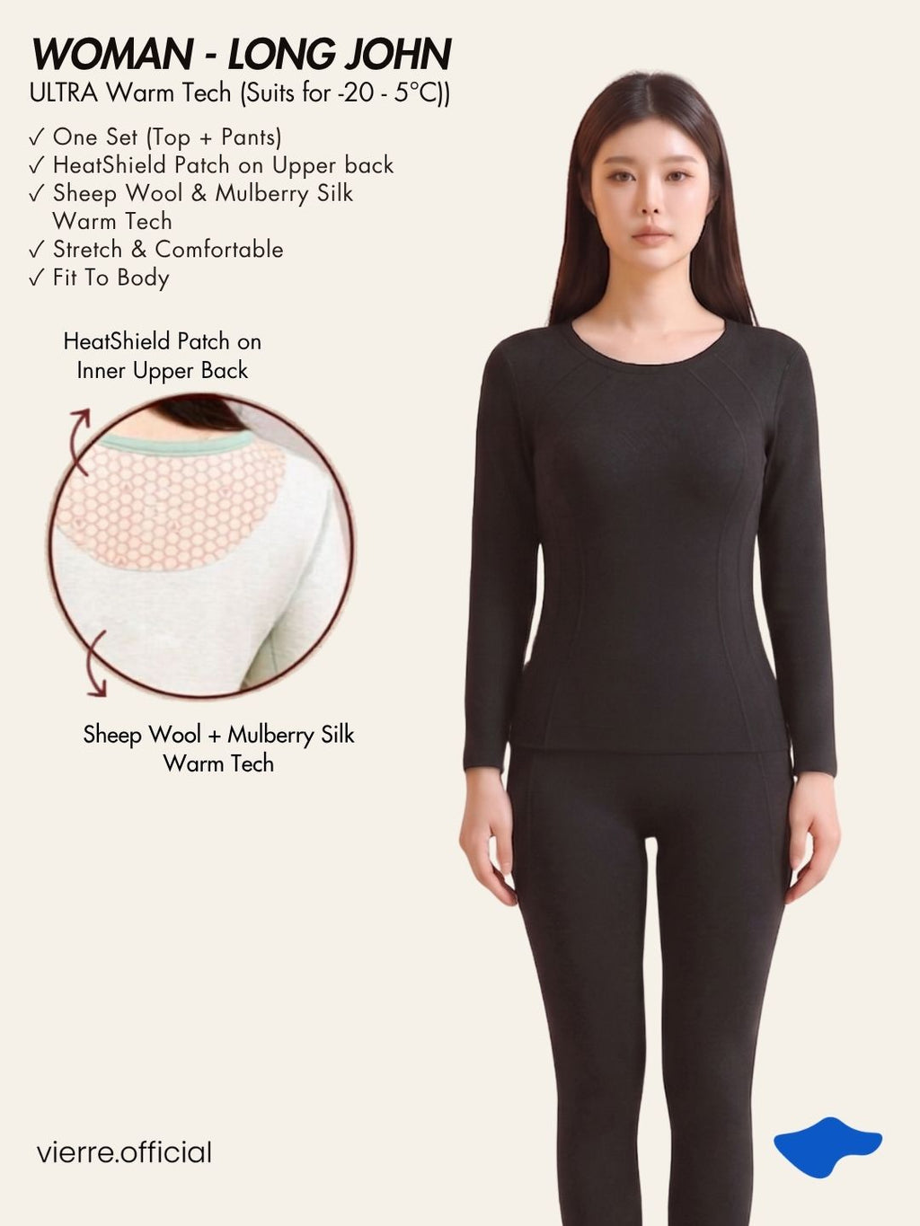 WOMAN / MAN - ULTRA Warm Tech Longjohn (Suits for -20 ~ 5°C)