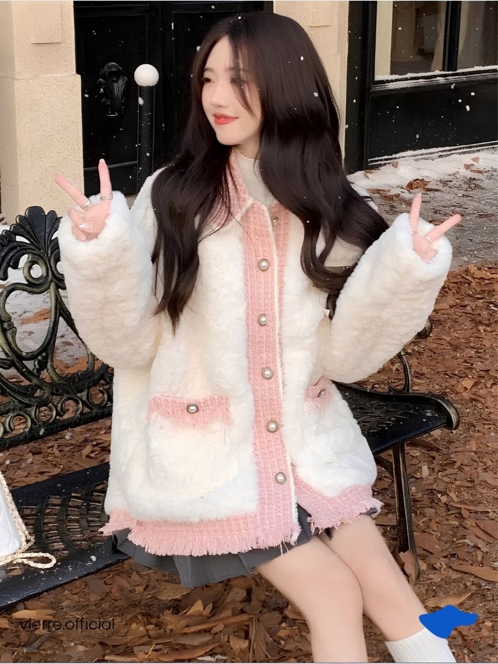 WOMAN - Terry Tweed Fur Coat