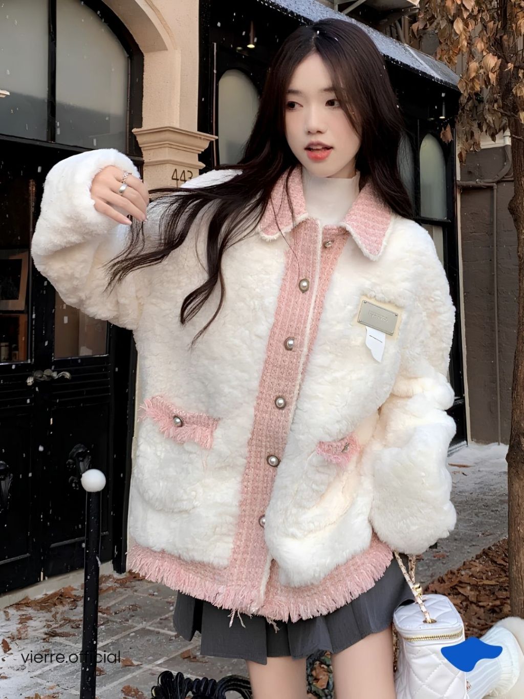 WOMAN - Terry Tweed Fur Coat